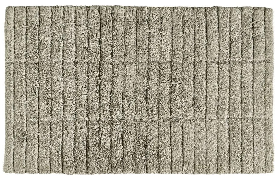 Covoraș din bumbac pentru baie Zone Tiles, 80 x 50 cm, verde - bej