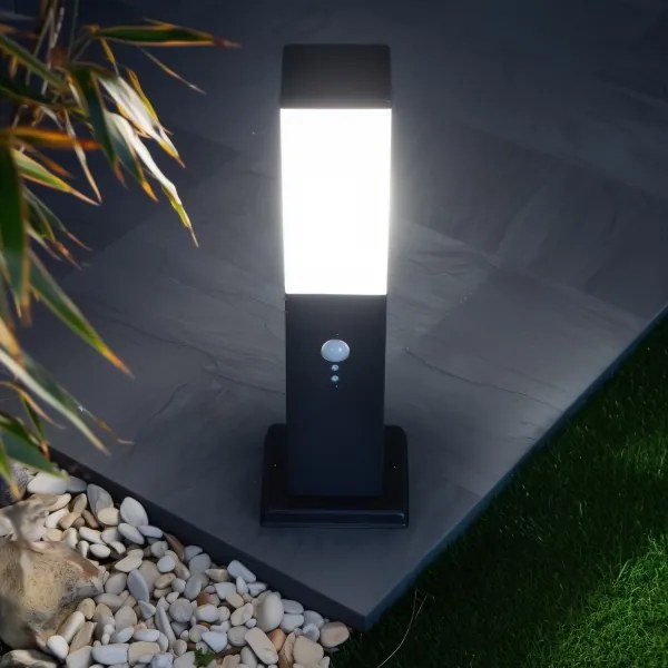 Brilagi NOVA - lampă de exterior cu senzor, 1xE27/15W/230V, 40 cm, IP44, neagră