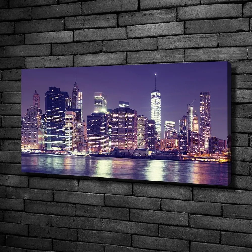 Imprimare tablou canvas New york, pe timp de noapte