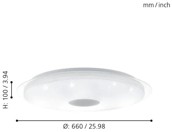 Eglo 97737 - Plafonieră LED dimabilă LANCIANO LED/40W/230V