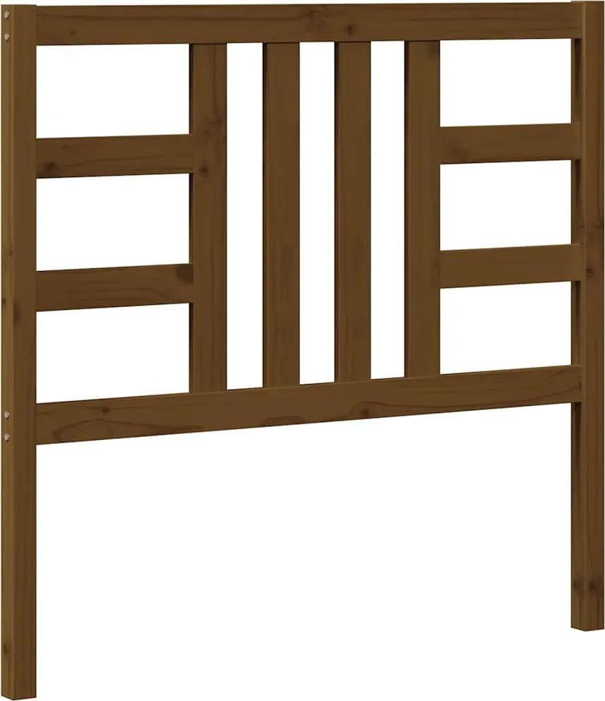 vidaXL Tăblie de pat, maro miere, 106x4x100 cm, lemn masiv de pin