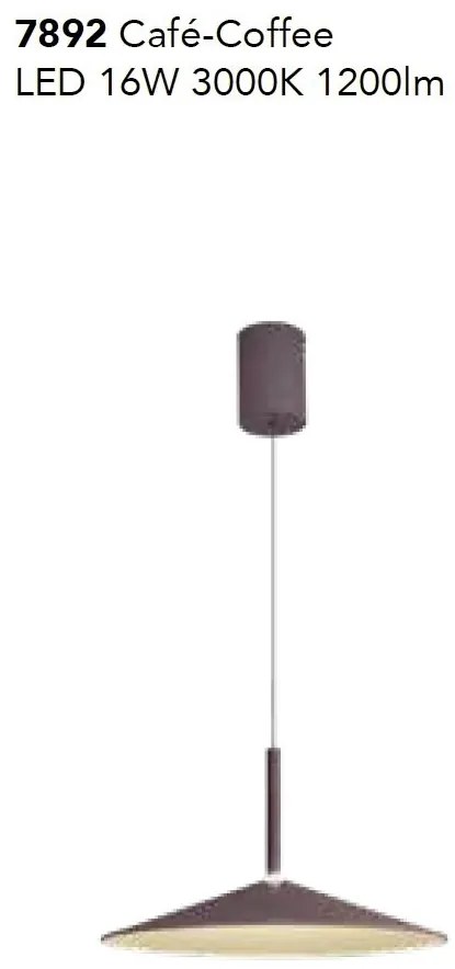Lustra/Pendul LED reglabil CALICE cafeniu 16W