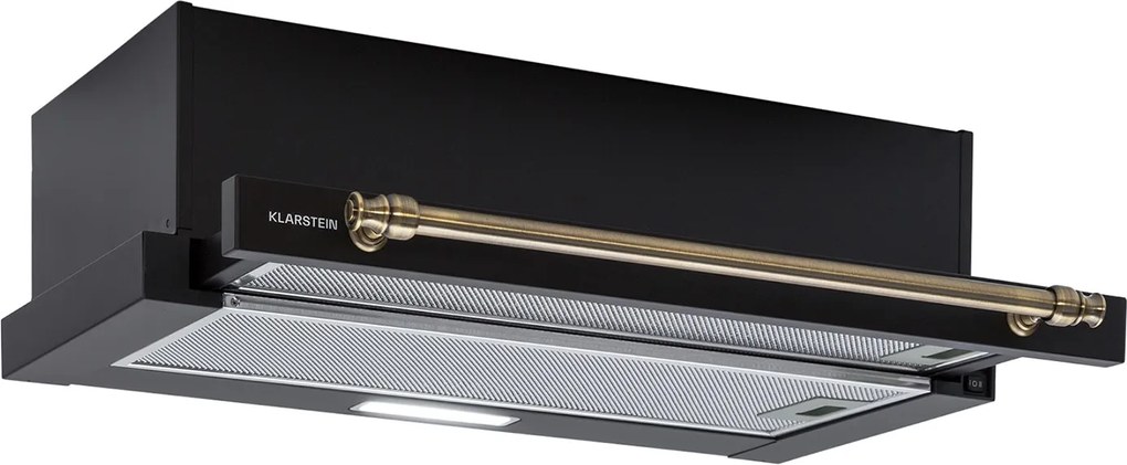 Klarstein Vilhelmine 60 Retro, hotă cu ecran plat, EEK B, Debit de aer suflat: 332 m³/h cu posibilitate de extindere