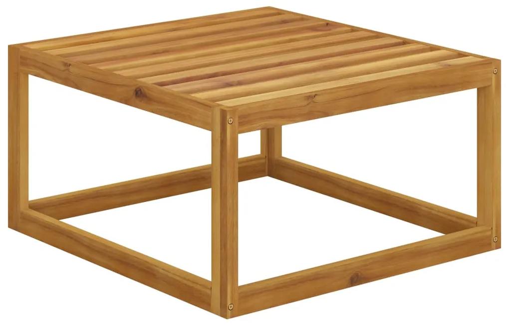 Set mobilier gradina cu perne, 5 piese, lemn masiv acacia Morke gra, 2x colt + mijloc + suport pentru picioare + masa, 1