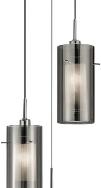 Lustră pe cablu Searchlight 2300-3SM DUO 3xE14/60W/230V antracit