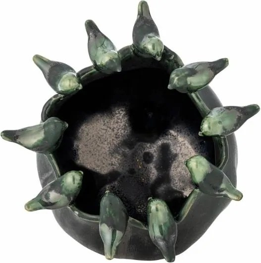 Ghiveci din ceramica verde smarald , D21 x H19,5 cm, „Charlize”