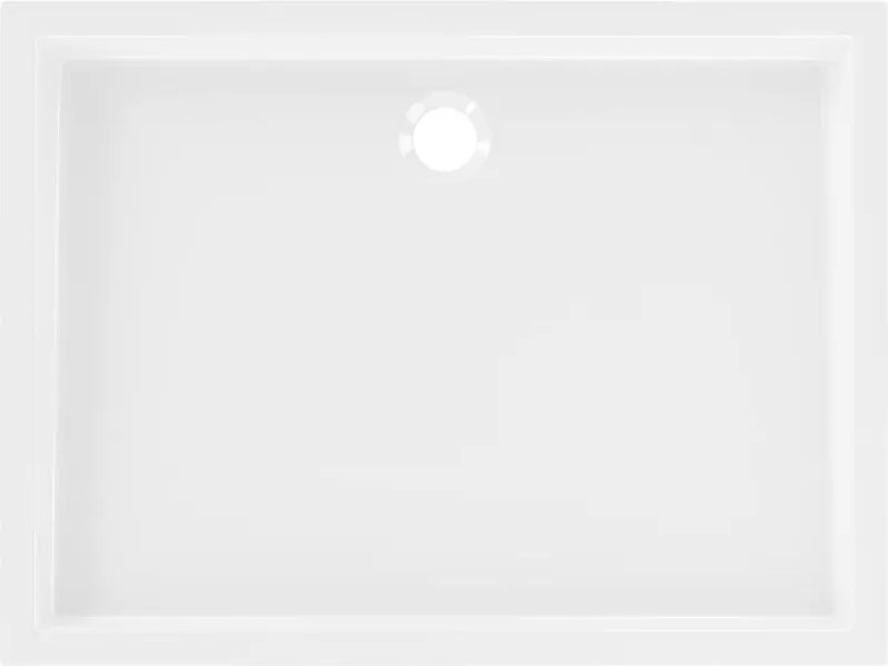 Mexen Flow+ cădiță de duș dreptunghiulară 90 x 70 cm, alb lucios - 46R107090H