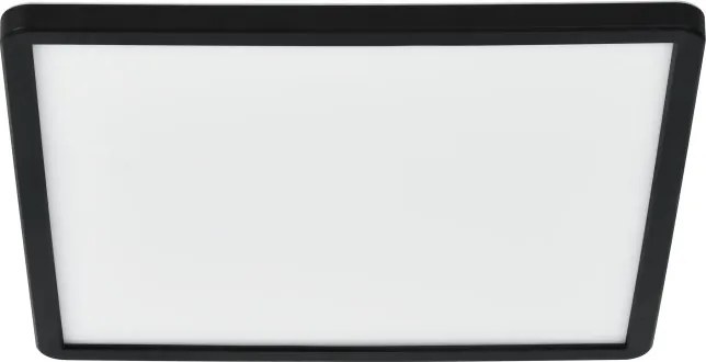 Plafoniera LED design silm IP54 baie Oja square 29 negru 3000K