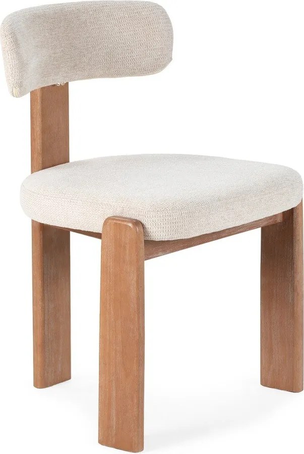 Scaune de dining crem 2 buc. tapițate Nadia – MOME