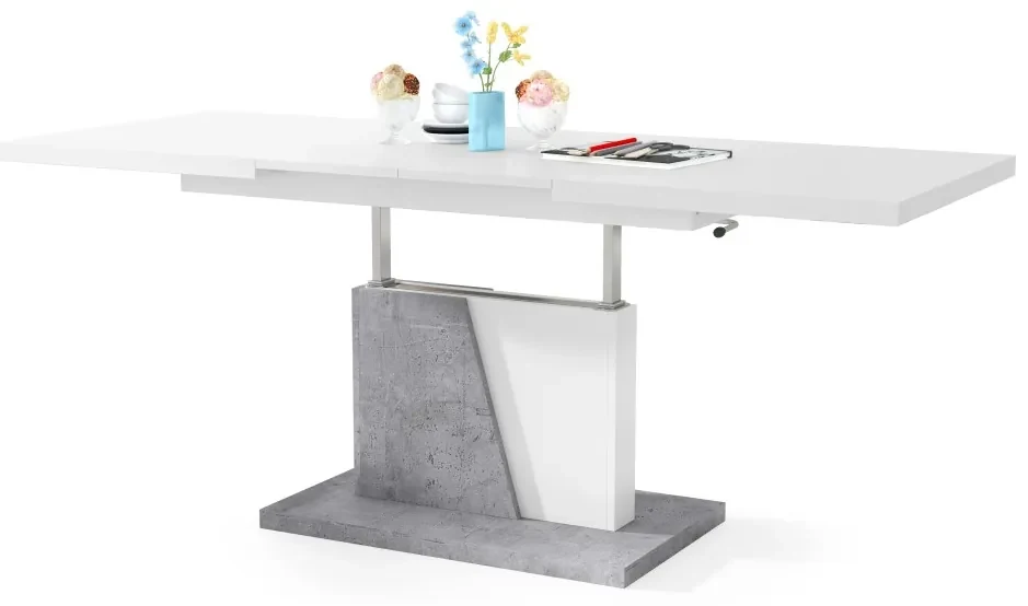 Mazzoni GRAND NOIR Alb Mat/Beton Millennium - MĂSUȚĂ DE CAFEA