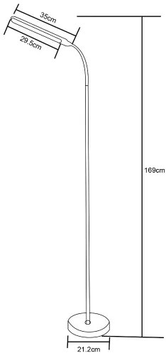Lampadar LED dimabil Zuma Line SM-605-BL LED/10W/230V 3000/4500/6500K