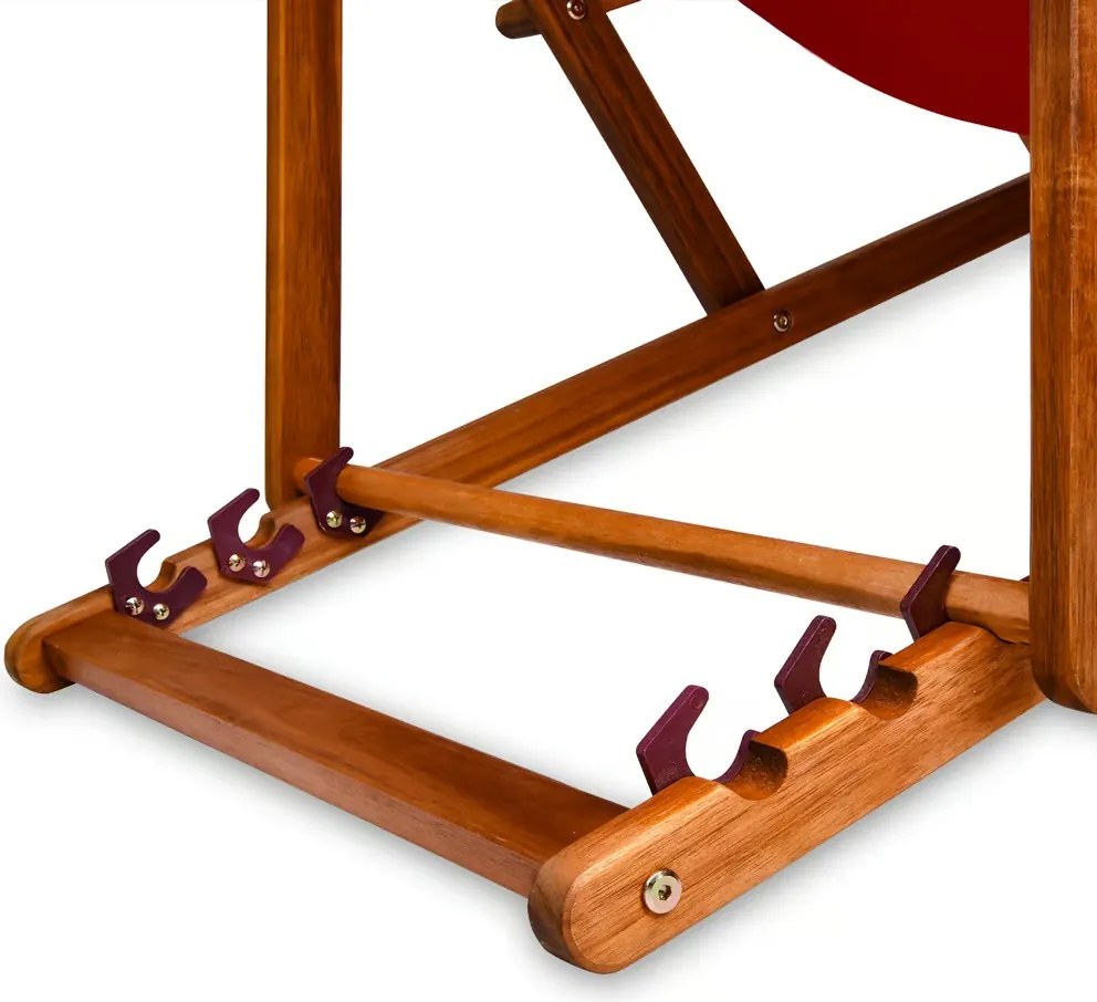 Șezlong de grădină SIENA, 94x60x94cm, roșu Casaria