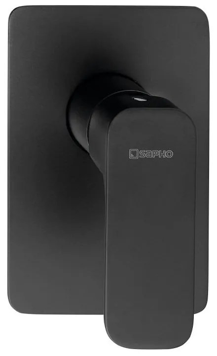 Baterie negru-mat pentru duș încastrată (1 ieșire) Spy – Sapho