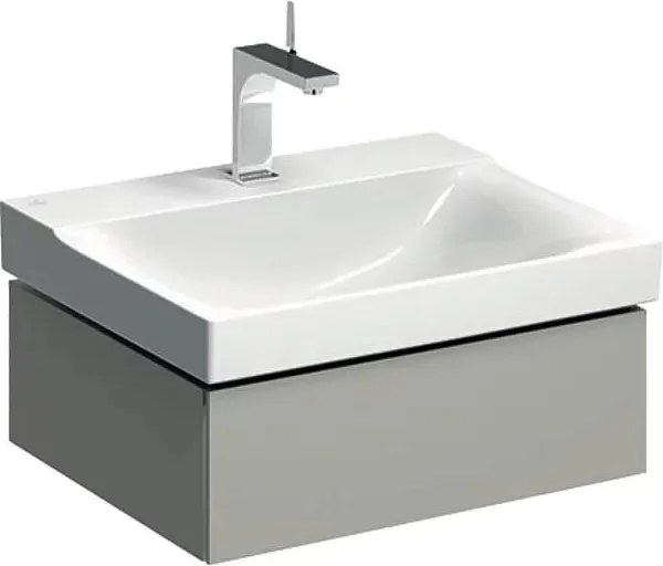 Dulap baza pentru lavoar suspendat Geberit Xeno2 greige 1 sertar 58 cm