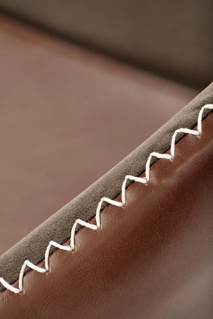 Scaun K304 piele ecologica gri maro