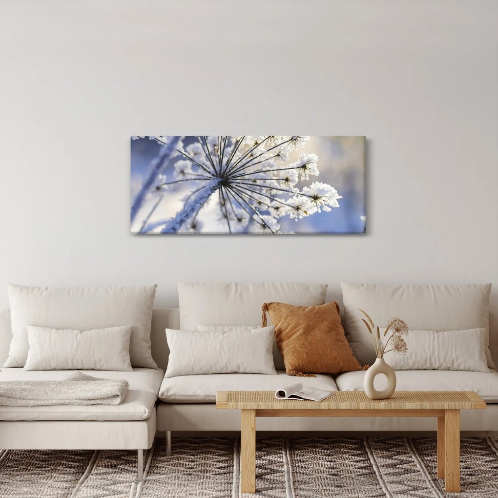 Tablou - Flori înghețate (120x50 cm)