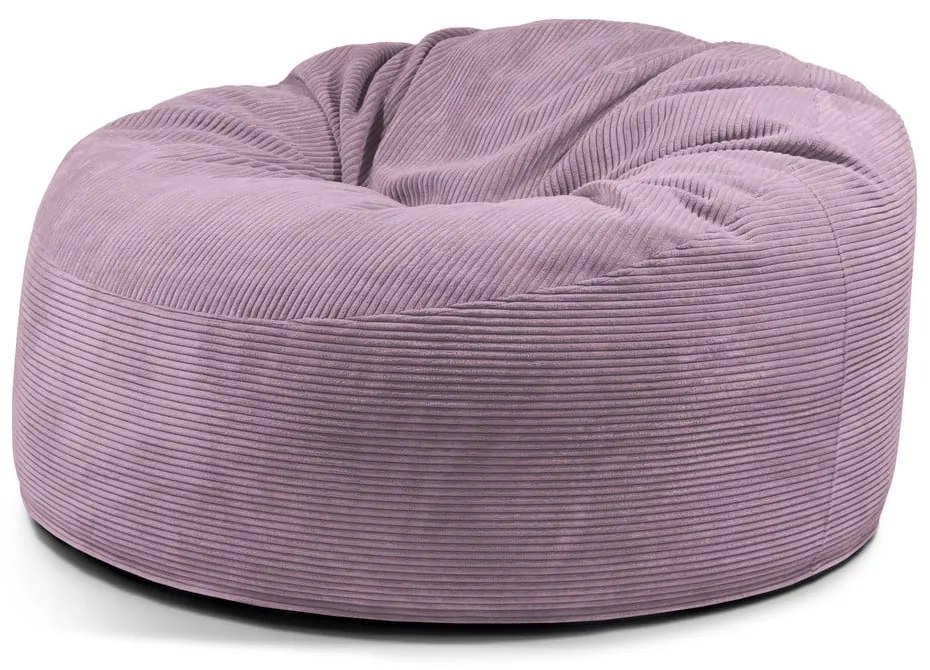 Fotoliu bean bag mov cu tapițerie din catifea reiată Om 135 – SLOWDOWN