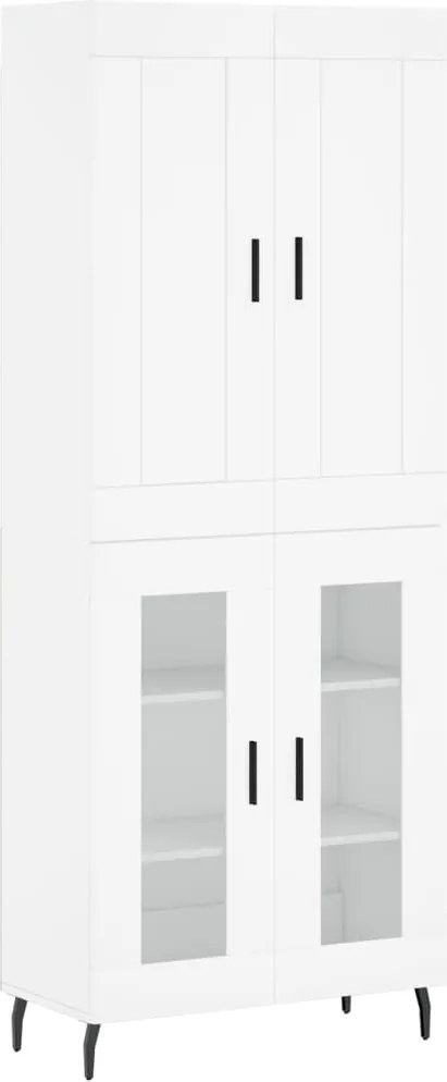 vidaXL Dulap înalt, alb, 69,5x34x180 cm, lemn compozit