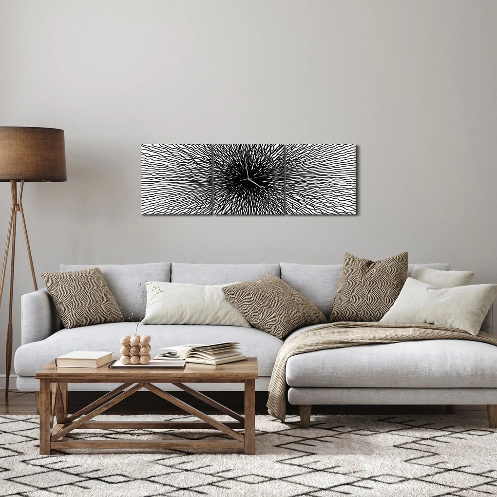 Tablou - Centrul (cu ceas) (90x30 cm)