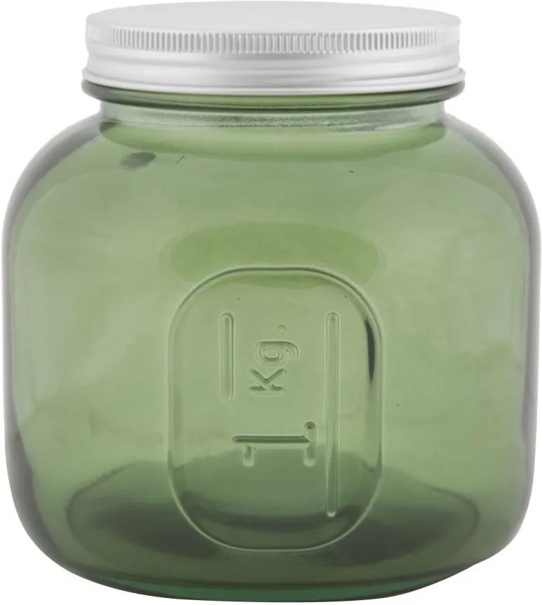 Borcan din sticlă reciclată Mauro Ferretti Coperchio, ⌀ 13 cm, verde
