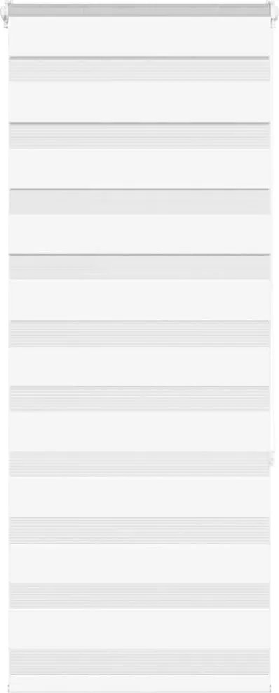 vidaXL Jaluzea tip zebra alb lățime țesătură 50,9 cm poliester