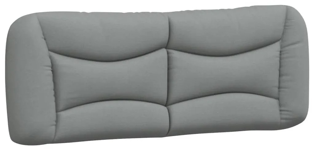 374576 vidaXL Pernă tăblie de pat, gri deschis, 140 cm, material textil