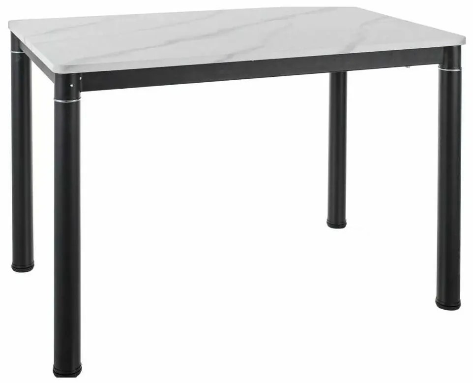 Masă de bucătărie Damar W 110 x 70 cm, marmură / negru