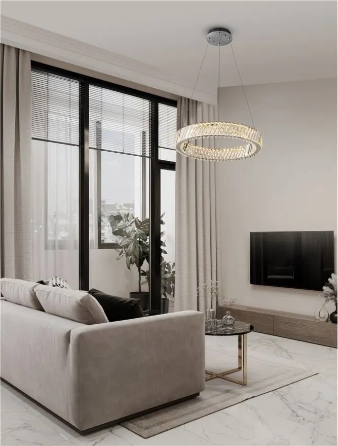 Lustra LED suspendata design elegant ARIETTA D-60cm