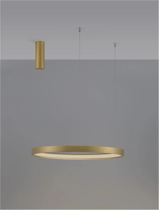 Lustra LED suspendata design modern circular PERRINE D-60cm aurie