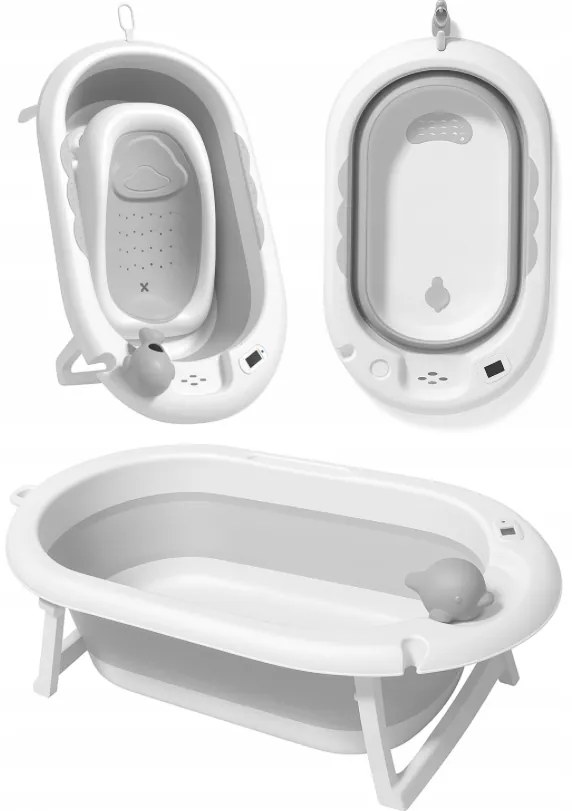 Baie pliabilă pentru copii VAIANA PREMIUM cu un șezlong - mai multe culori Violet