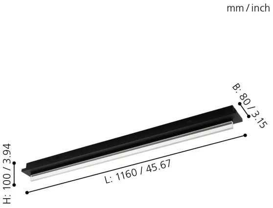 Eglo 98494 - Plafonieră LED SPADAFORA LED/25W/230V
