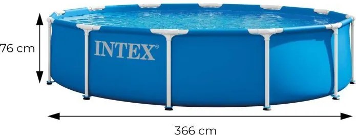 INTEX 28210ND – piscină de grădină cu cadru rotund 366 x 76 cm