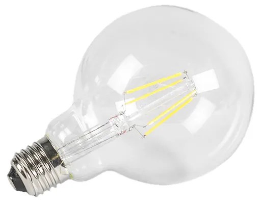 Set de 3 becuri LED cu filament E27 G95 4W 320lm 2700K