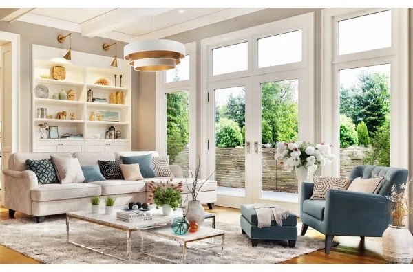 Lustr TRINITI 1xE27/60W/230V alb/auriu pe cablu