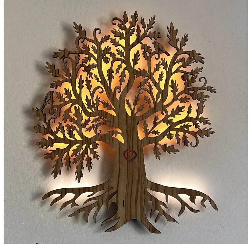 Li-Go 5747/DUB2 - Decorațiune LED de perete LED/10W/230V 45x55 cm stejar