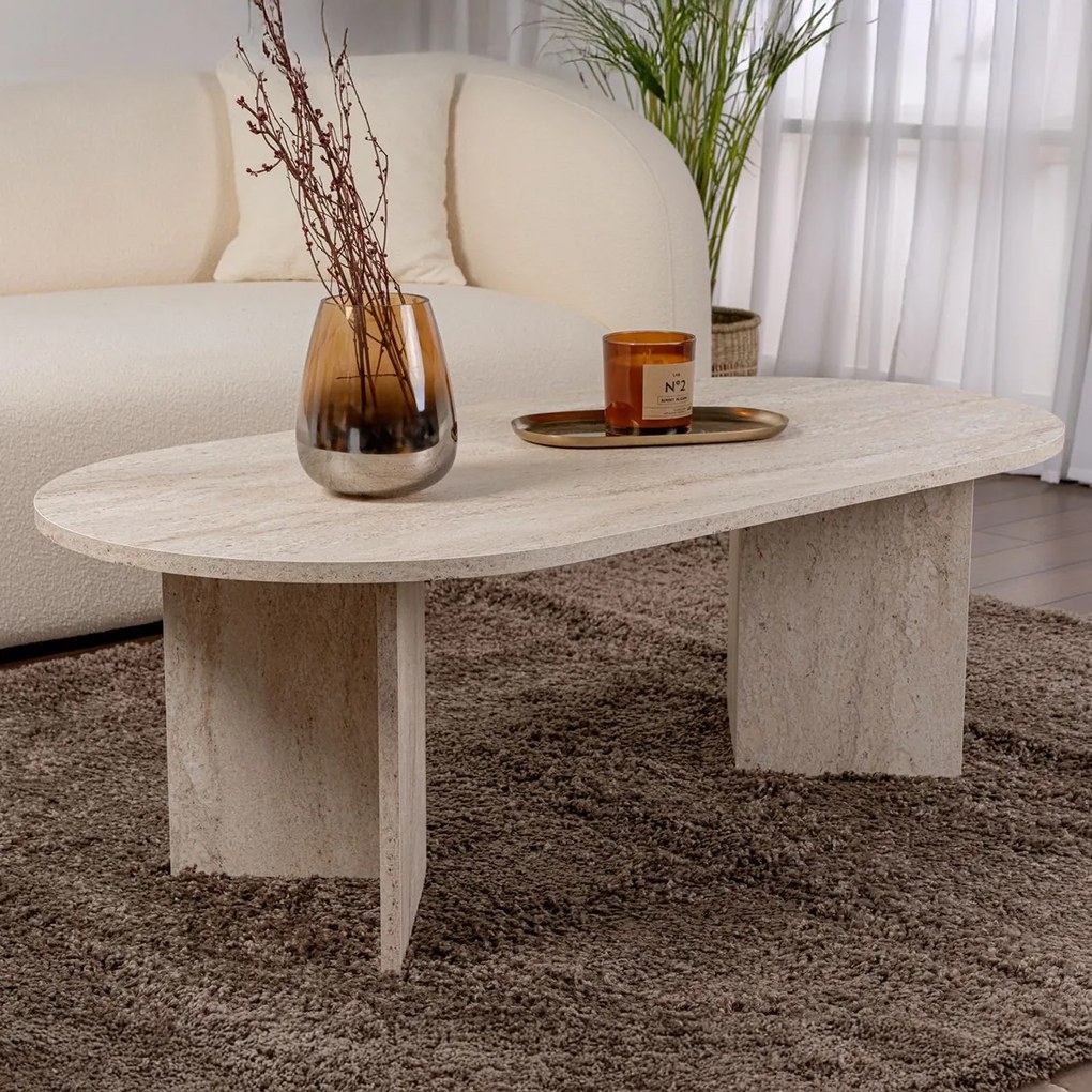 Masă de cafea Sable Travertine