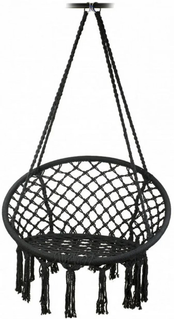Leagan copii si bebelusi pentru interior si exterior Novokids™ Round Textile Swing, Suspendabil, 0+ ani, Pozitie somn, Maxim 120 kg, Pentru casa si