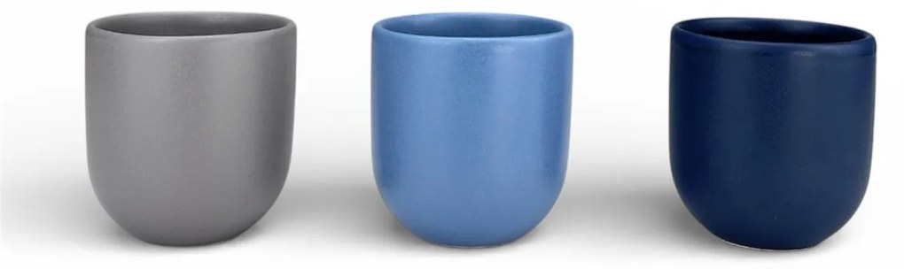 Set 3 cesti cafea Pahare Novum Trio Nordic, glazura mata, 250ml