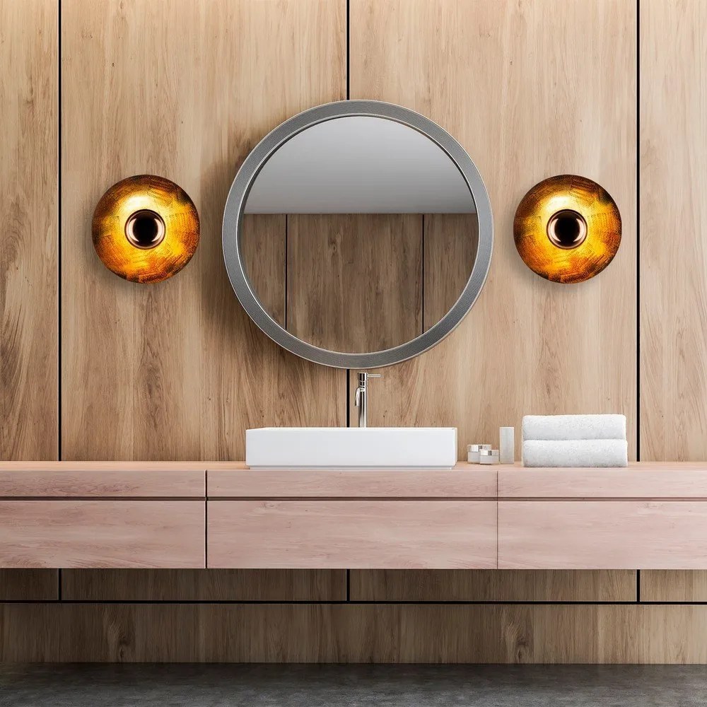 Aplică de perete arămie ø 28 cm Kurt – Opviq lights