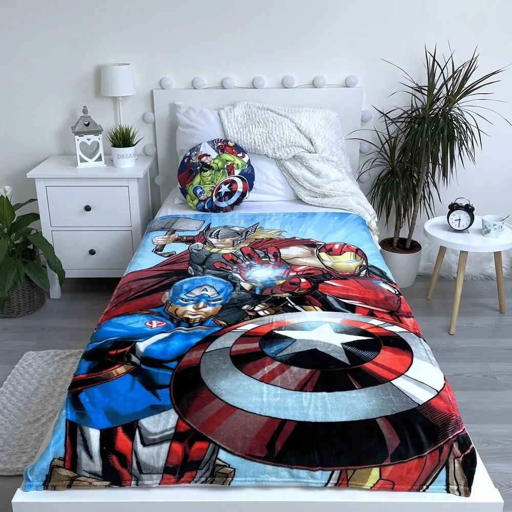 Pătură pentru copii din micropluș 100x150 cm Avengers Heroes – Jerry Fabrics