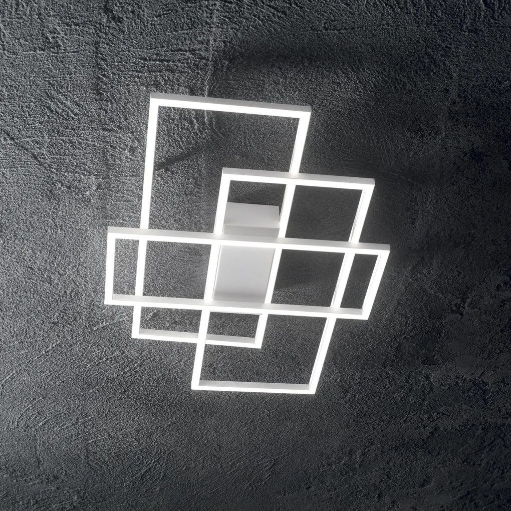 Lustra LED aplicata design geometric FRAME-1 PL 230726 IDL