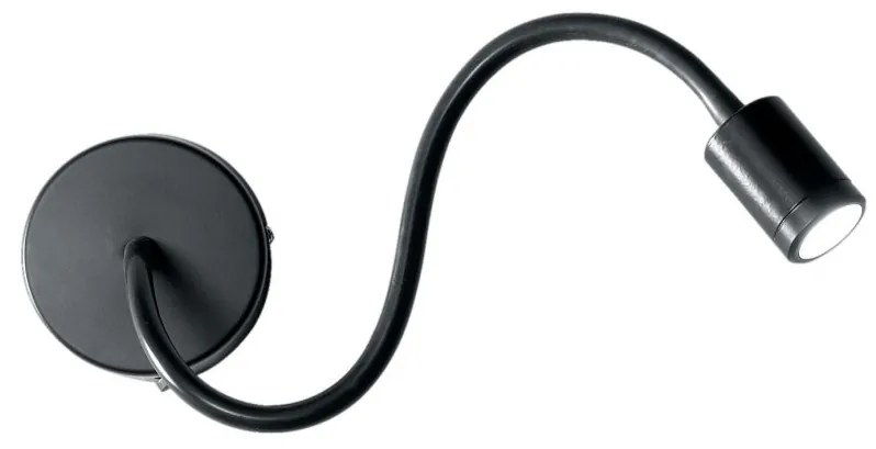 Aplica de perete cu brat flexibil, finisaj negru, LED FOCUS AP1 097190