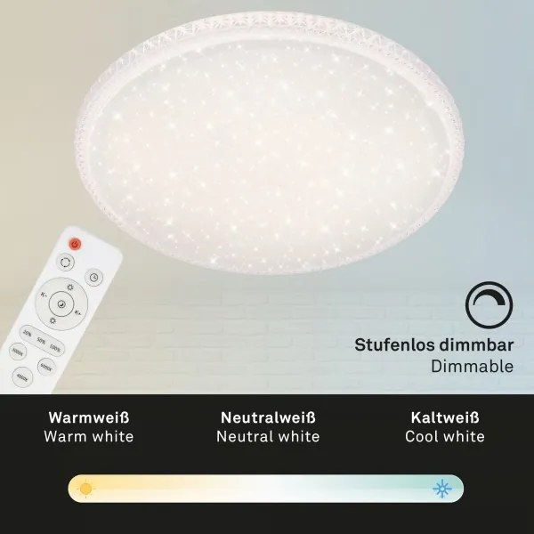 Brilo - Plafonieră LED dimerizabilă LED/48W/230V 3000/4000/6500K Ø 60 cm