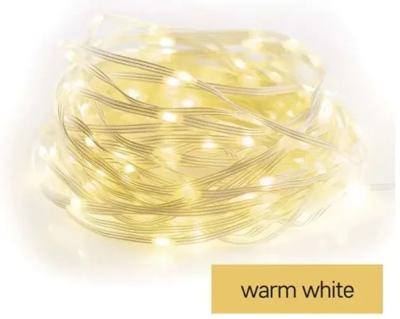 Ghirlandă LED pentru exterior, 160 LED/21 m, IP44, alb cald