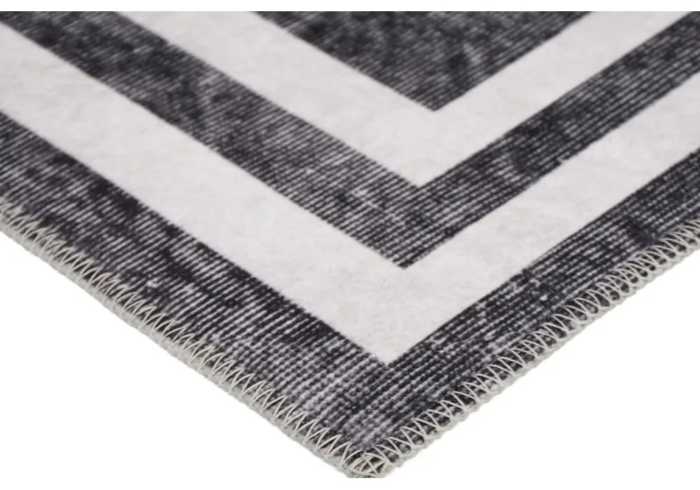 Covor gri/crem lavabil 180x120 cm - Vitaus