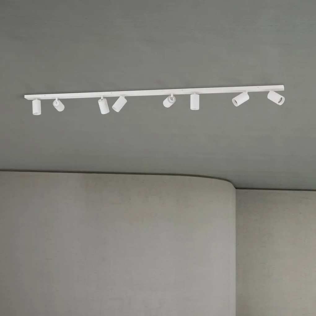 Plafoniera cu 8 Spoturi stil minimalist modern SEAN alb