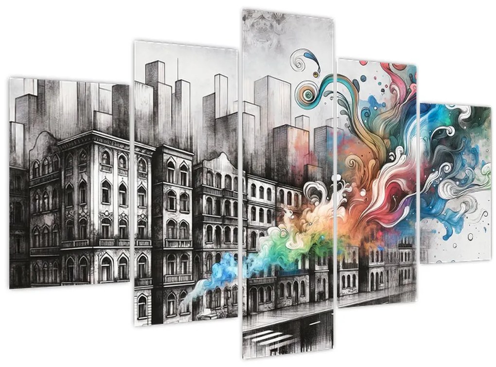 Tablou - Viața industrială (150x105 cm)