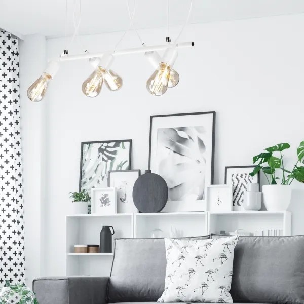 Lustră pe cablu TARO 5xE27/60W/230V albă