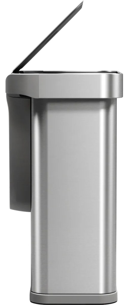 Coș de gunoi fără atingere Simplehuman cu senzorvocal 58 l, oțel inoxidabil mat