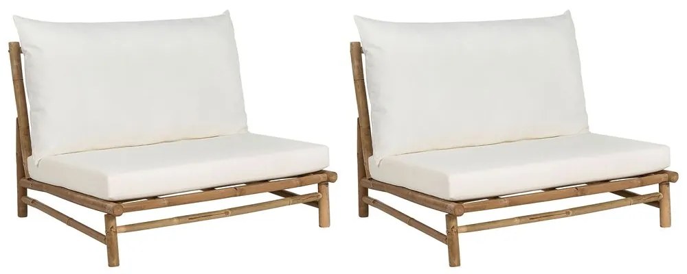 Set 2 buc scaune de grădină Theta (lemn deschis + alb) . 1076169